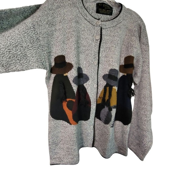 Vintage 100% Baby Alpaca Sweater Button Up Cardigan Peruvian Natives El‎ Dorado - Picture 2 of 8